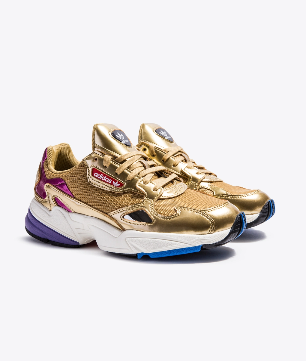 Adidas Originals - FALCON W 'GOLD MET/OFF WHITE' - VegNonVeg