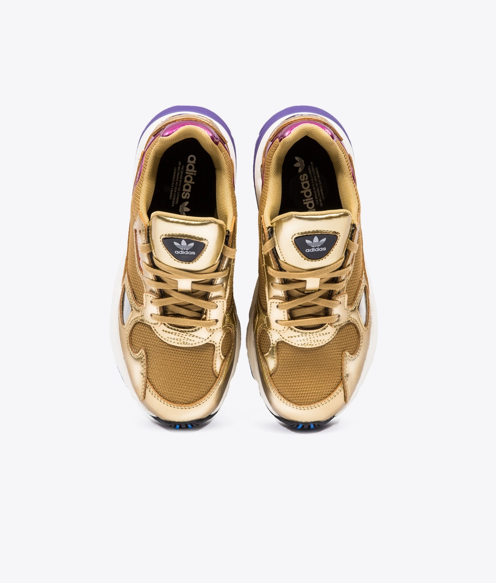 Adidas Originals - FALCON W 'GOLD MET/OFF WHITE' - VegNonVeg