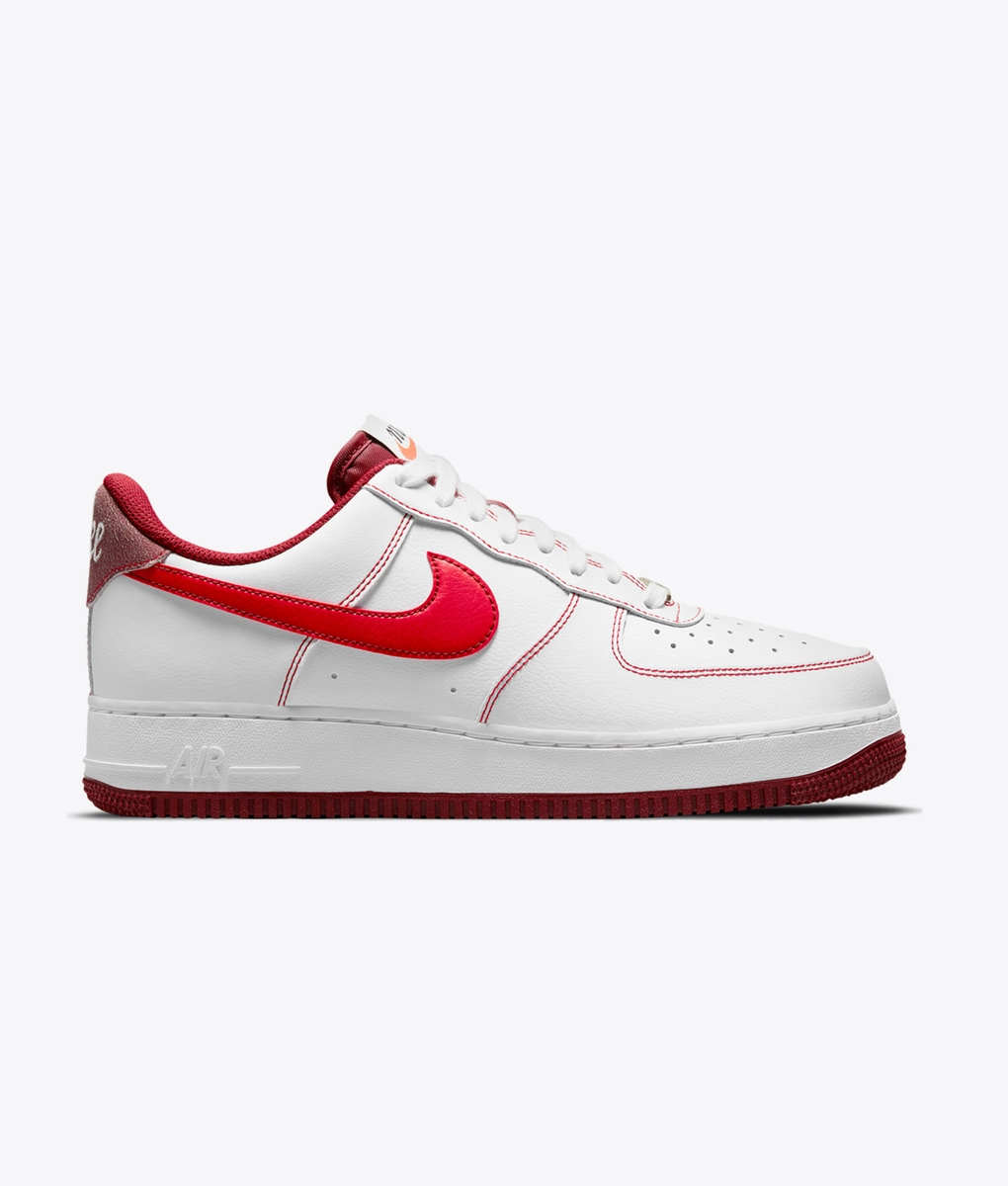 air force 1 low white red