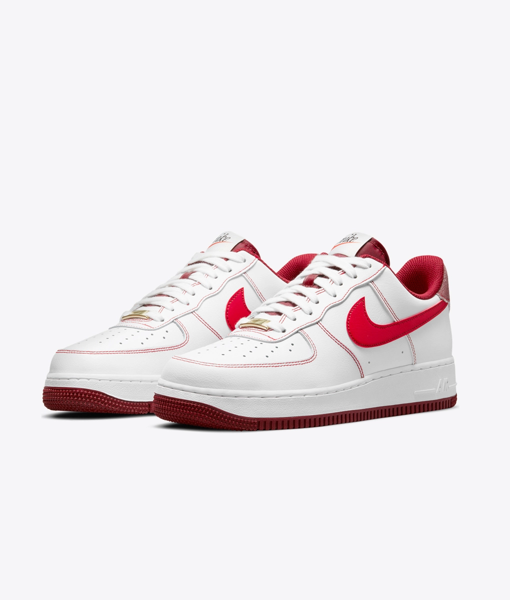 nike air force 1 white sail university red