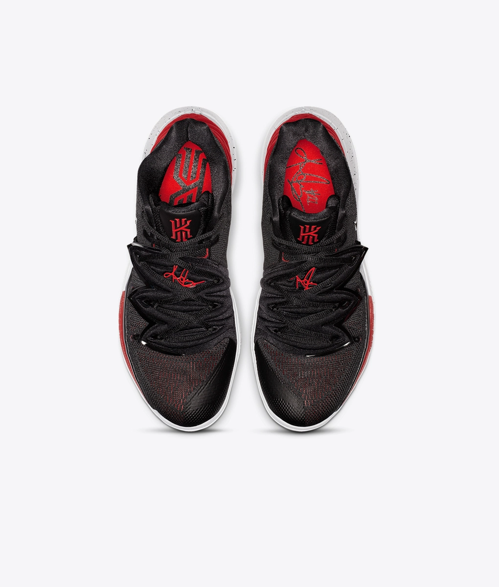 kyrie 5 black red and grey