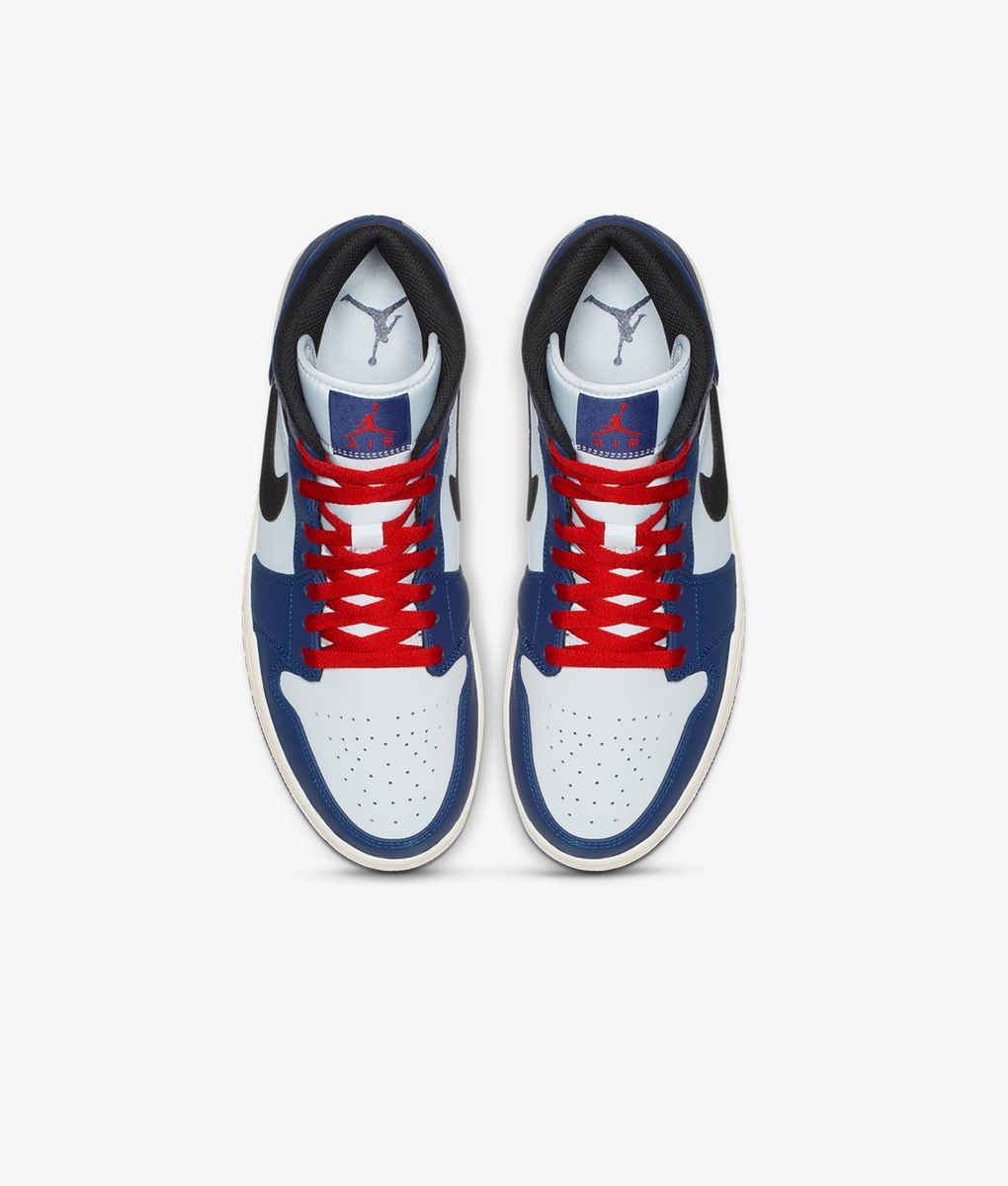 jordan 1 half red half blue
