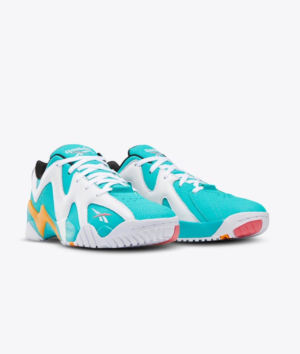 Reebok Kamikaze II Low Spearmint Maximum Orange Men Sz 9 Teal White Pink Orange. Reebok Kamikaze II Low Shawn Kemp  main image 2