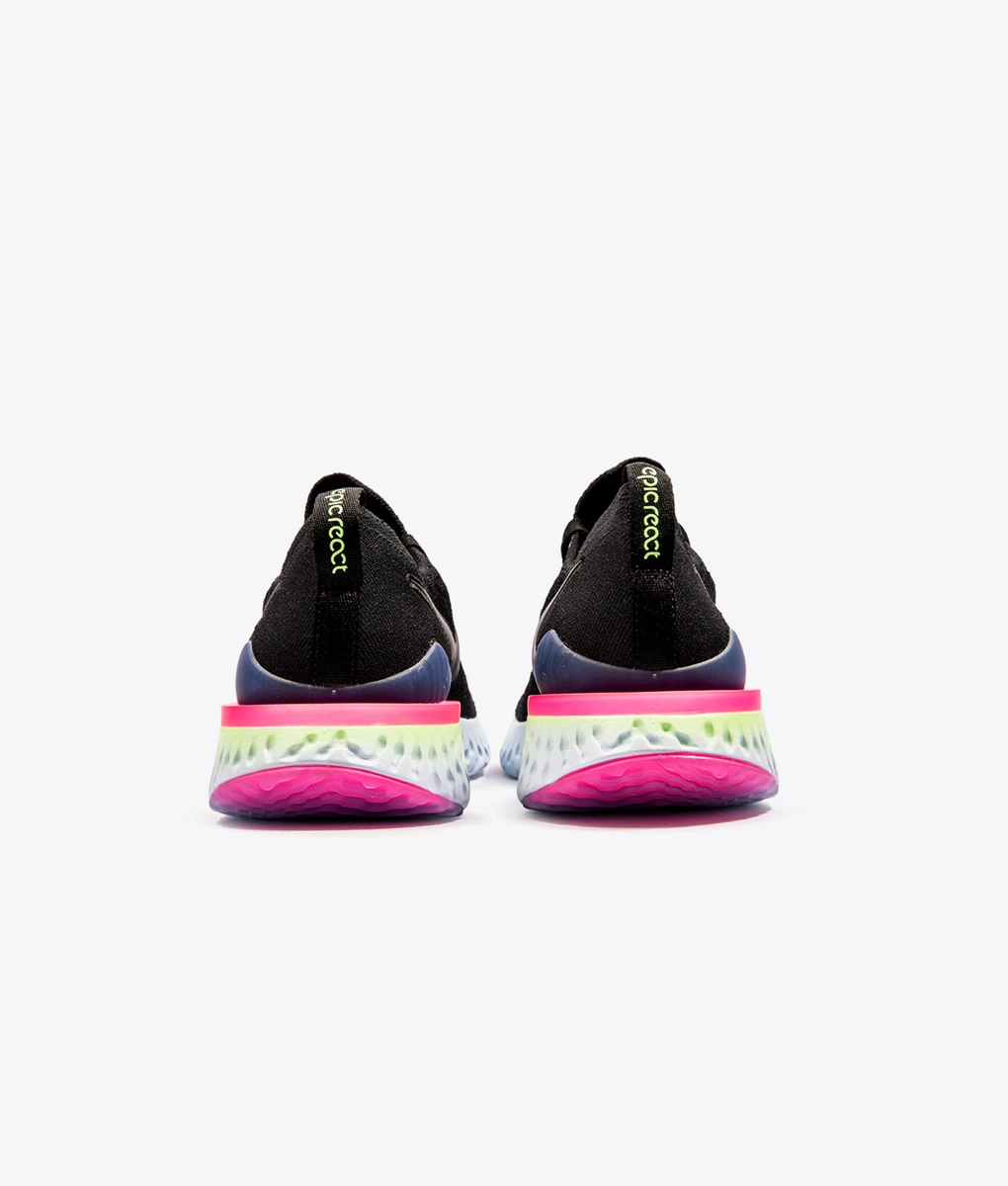 nike epic react flyknit 2 women's black
