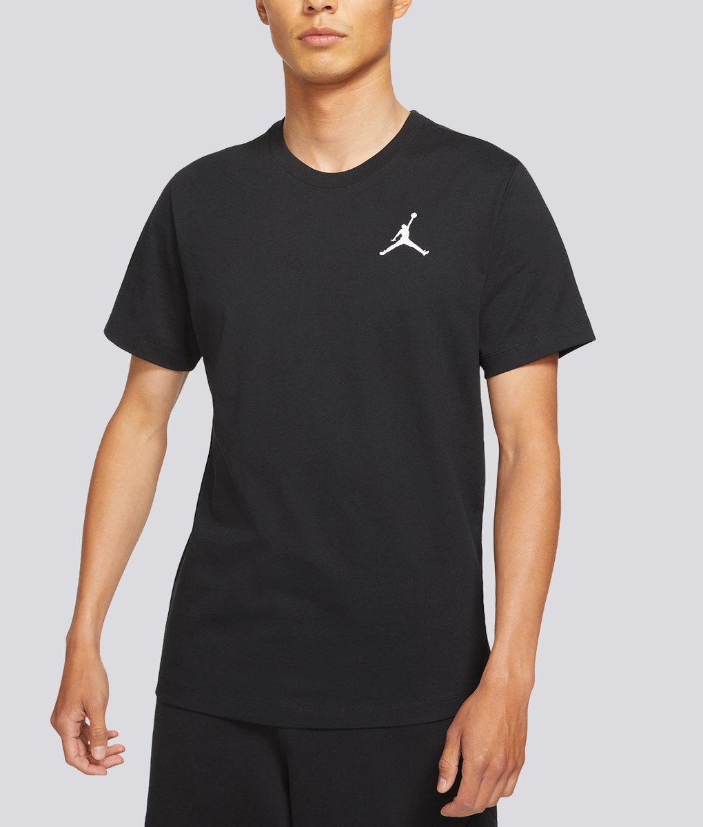 Jordan - JORDAN JUMPMAN EMBROIDERED SHORT SLEEVE CREW TEE BLACK