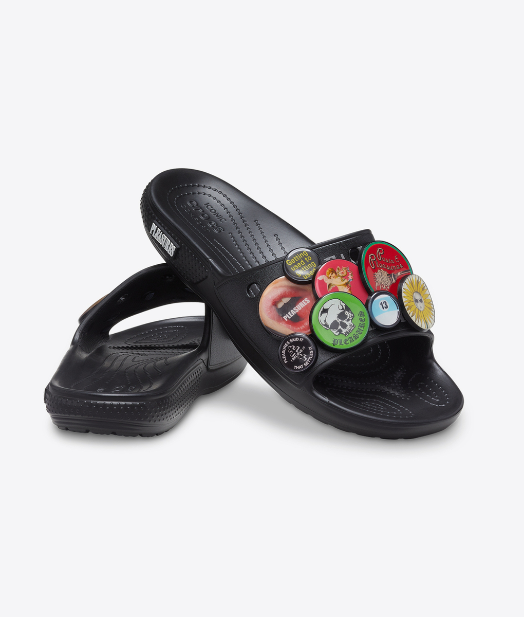 Crocs - Pleasures X Crcs Button Classic Sld Blk - VegNonVeg display picture 1