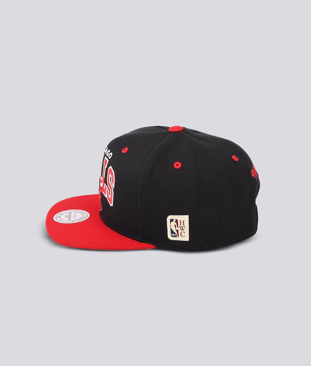Cappello Mitchell &amp; Ness Chicago Bulls - Berretto Snapback Con Ricami - Taglia Regolabile 55-63 Cm