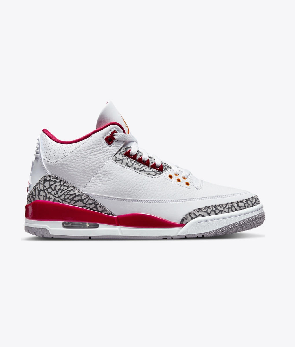 Jordan - JORDAN AIR JORDAN 3 RETRO WHITE/LIGHT CURRY-CARDINAL RED