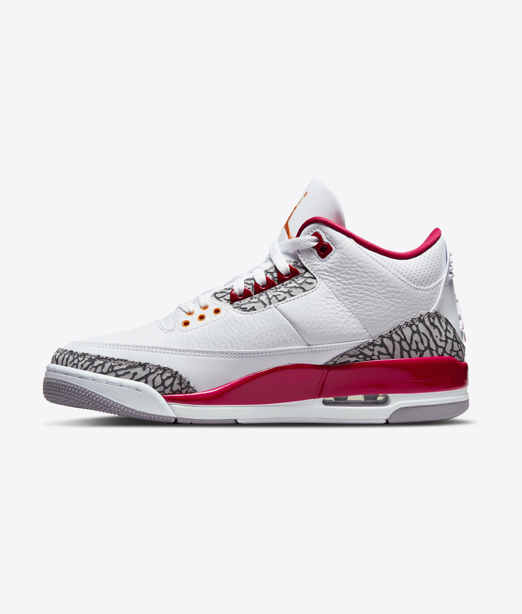 Air Jordan 3 ホワイト/レッド Jordan - JORDAN AIR JORDAN 3 RETRO WHITE/LIGHT CURRY-CARDINAL RED