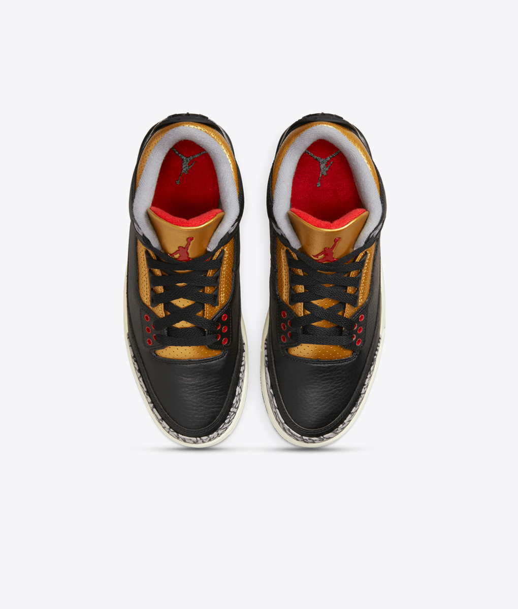Jordan - Buy NIKE AIR JORDAN 3 RETRO 'BLACK/FIRE RED-METALLIC GOLD