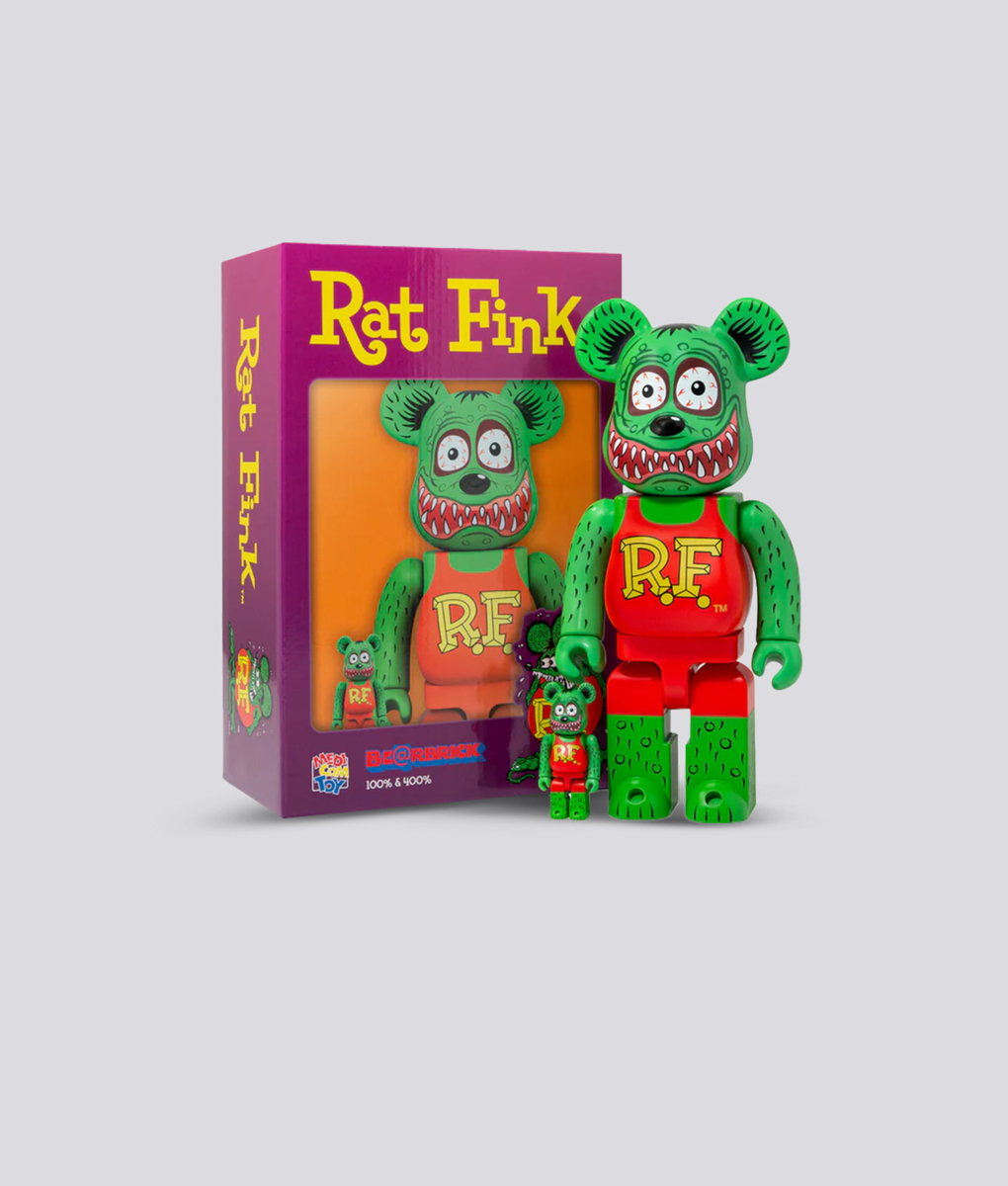 Bearbrick - Buy BEARBRICK RAT FINK 100% & 400% 'MULTI' - VegNonVeg