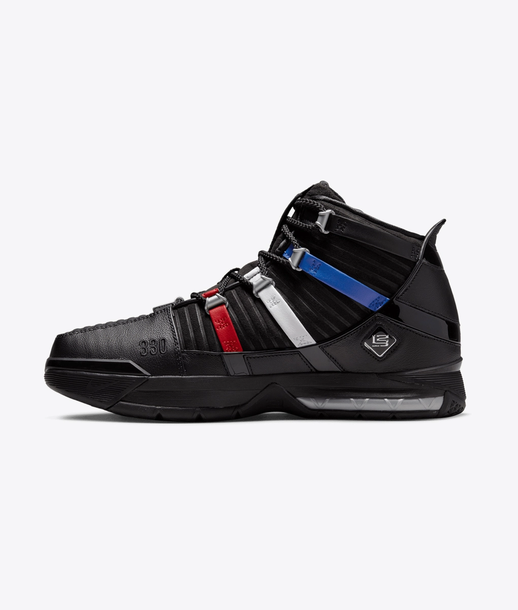 【値下げ】Nike ZOOM　LEBRON III QS 25cm NIKE ZOOM LEBRON III QS BLACK/METALLIC SILVER-UNIVERSITY RED