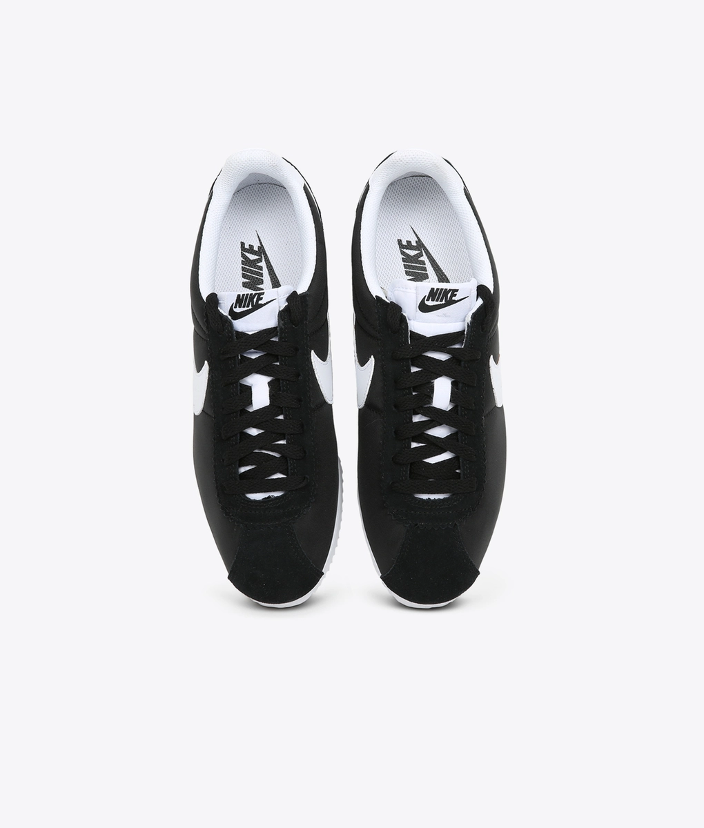 black and white nylon nike cortez