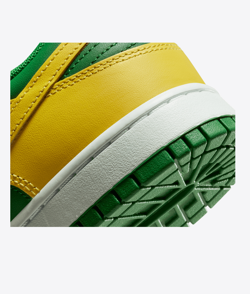 dunk low green and yellow