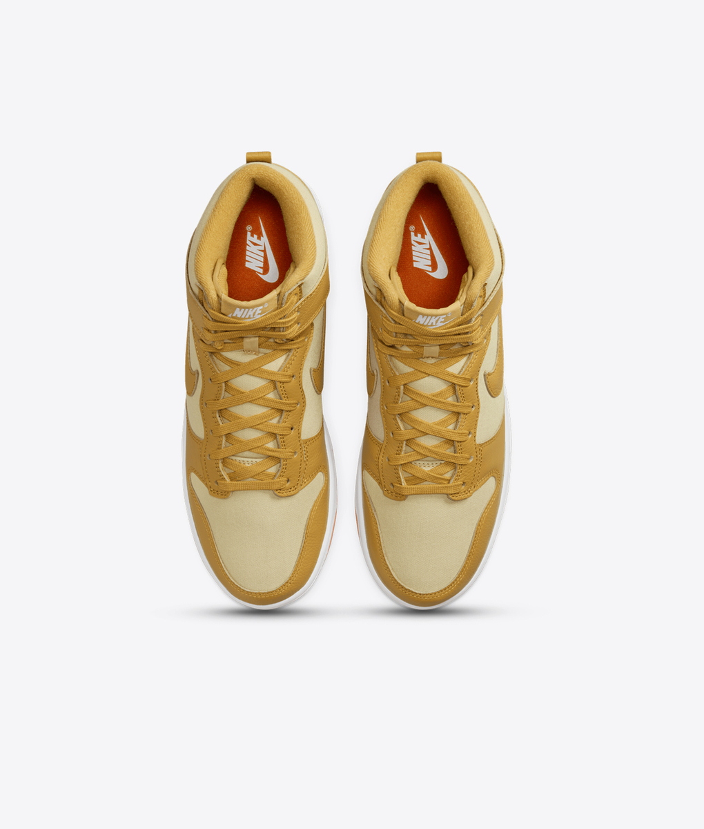 dunk high first use gold