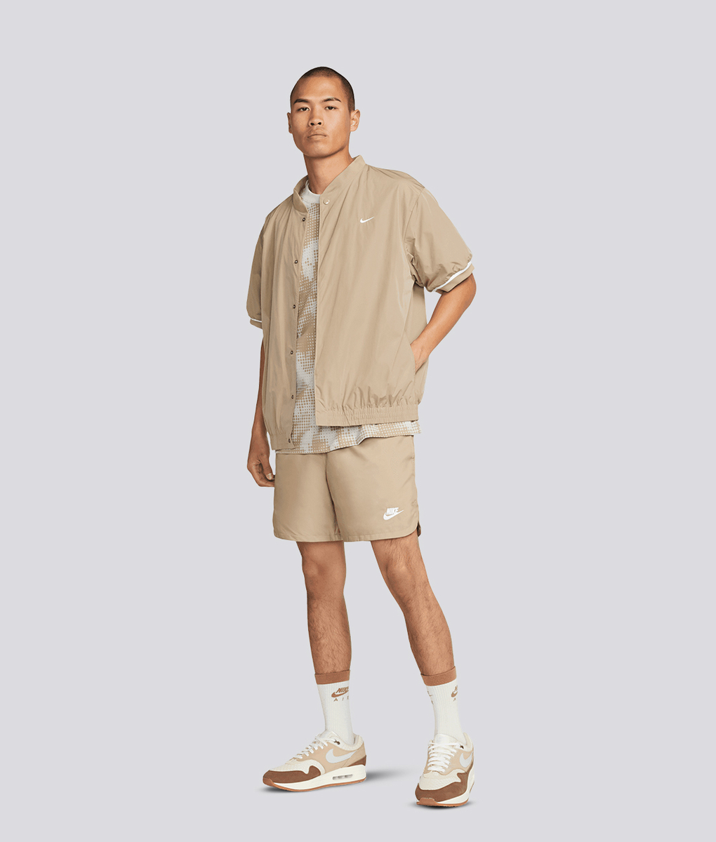 ★★Nike★★ Club Woven Flow Shorts M Light Khaki White FN33 totality-mens-dri-fit-7-