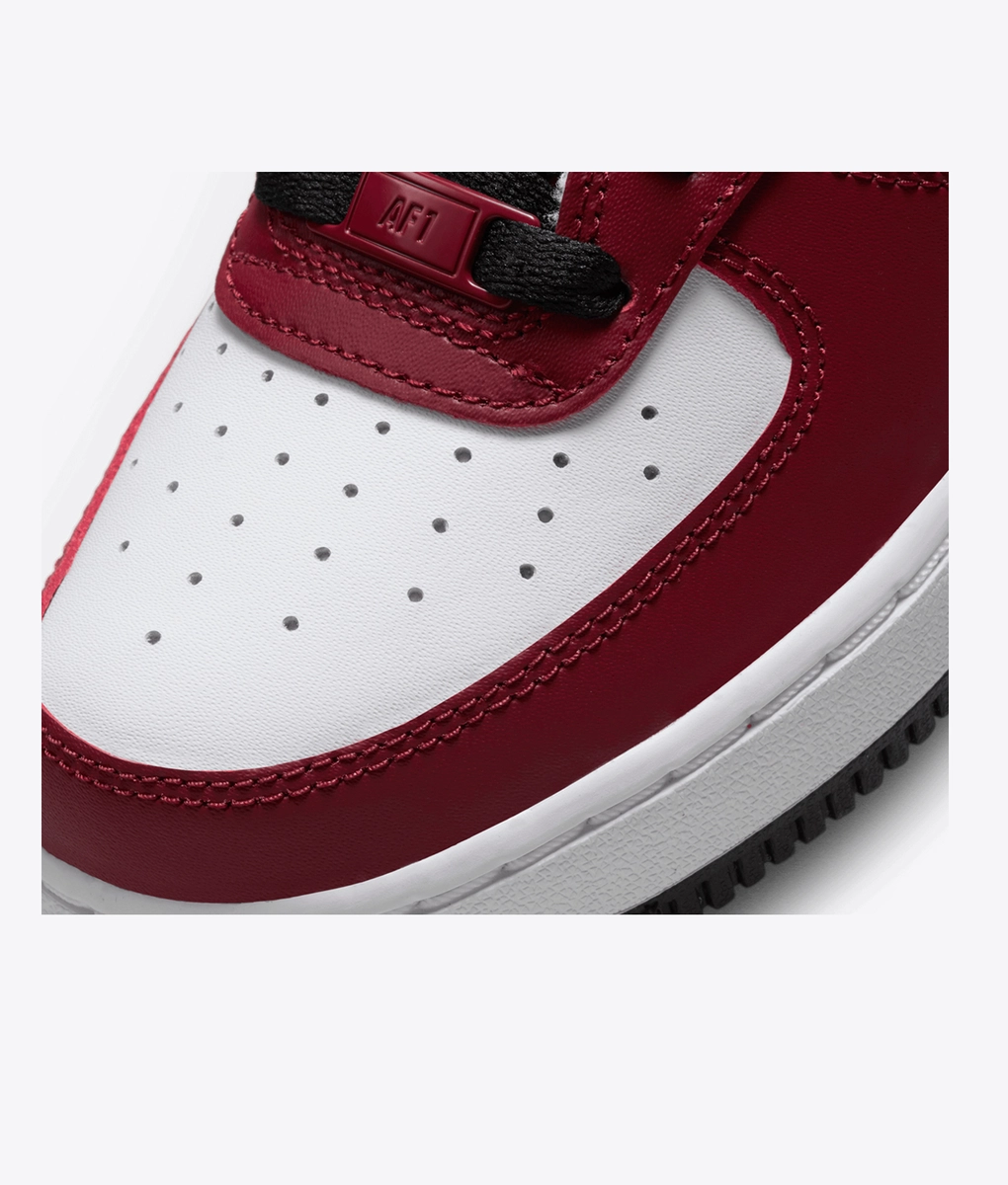 air force 1 lv8 red black white