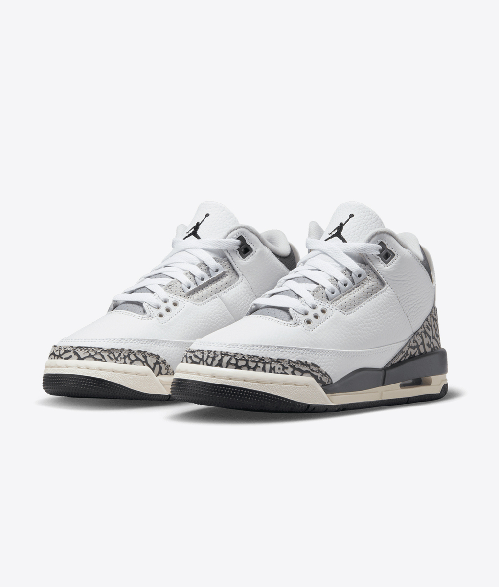 jordan 3 gray and white
