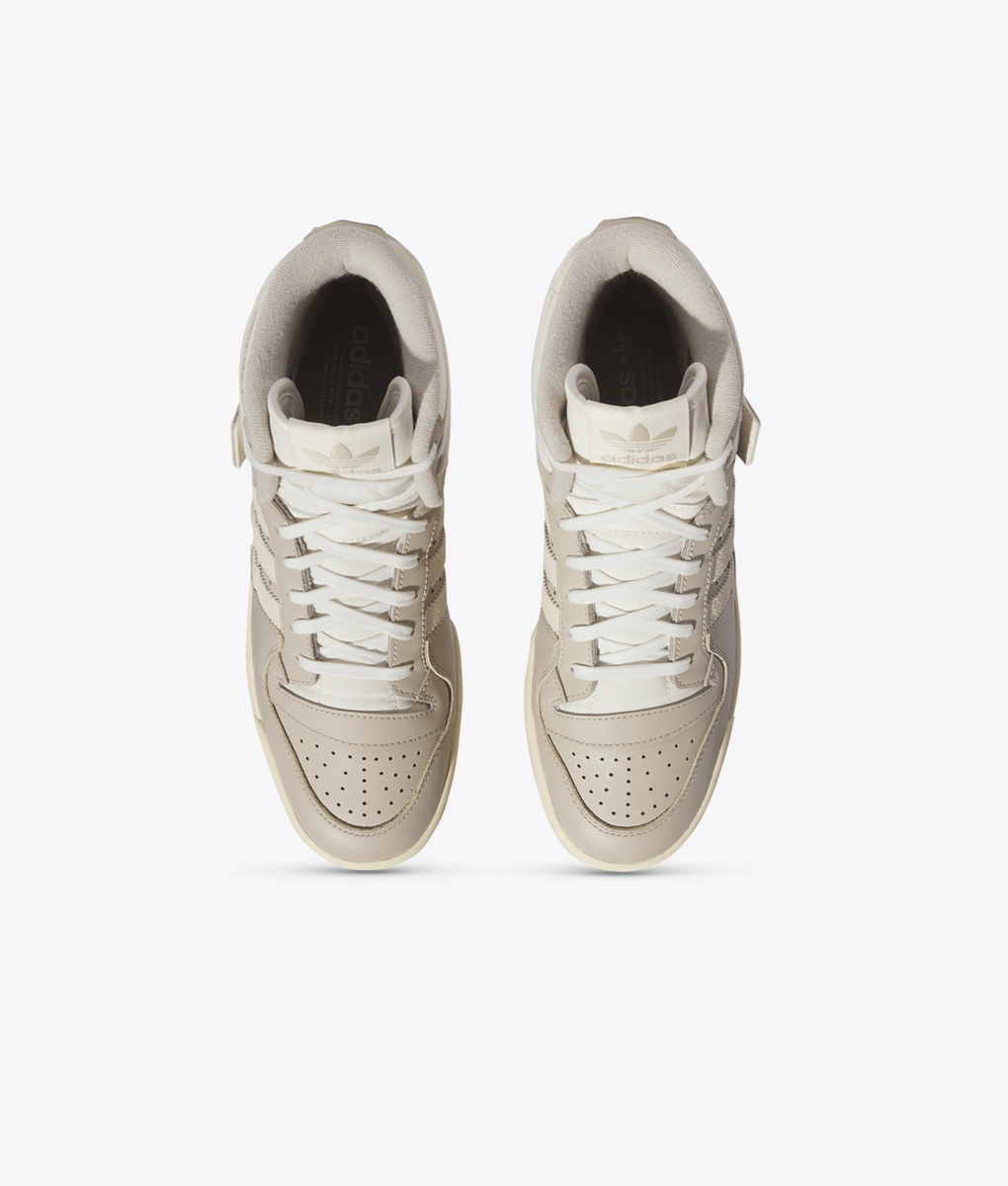 adidas originals forum hi top trainers in in neutral tones