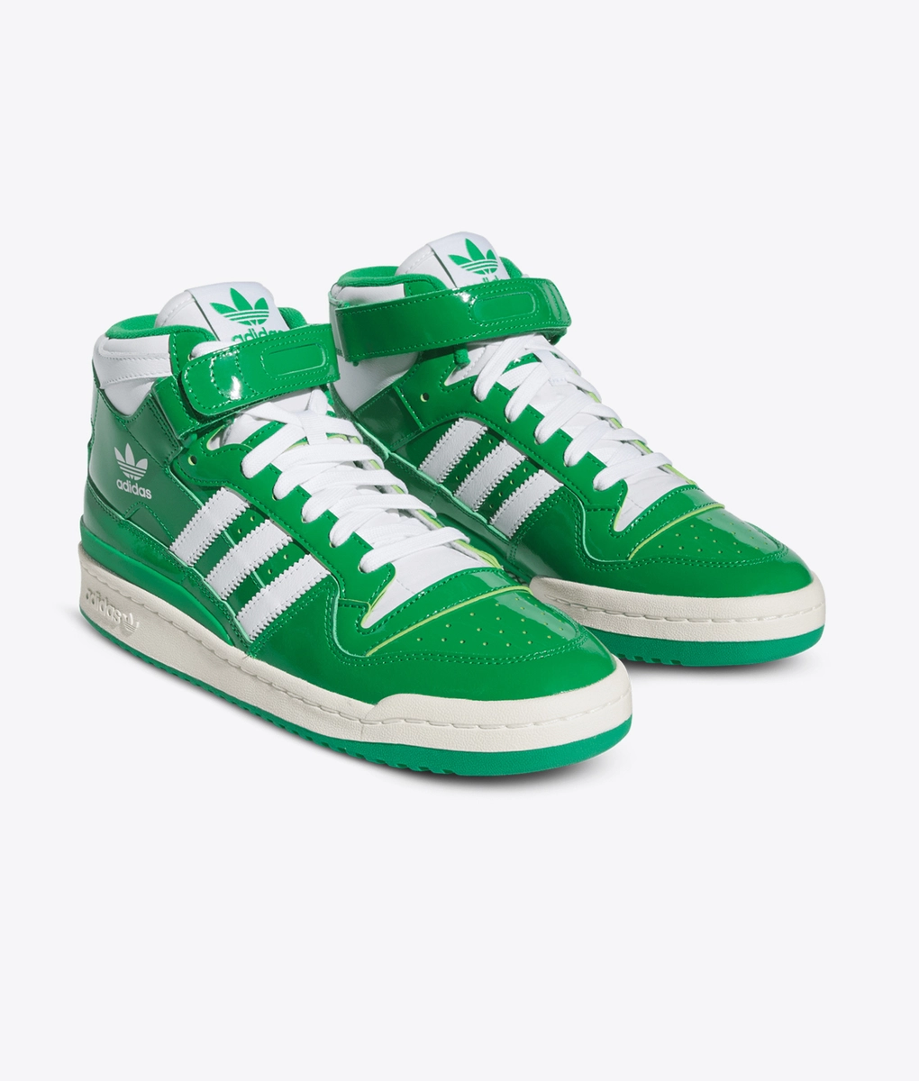 adidas forum mid white green