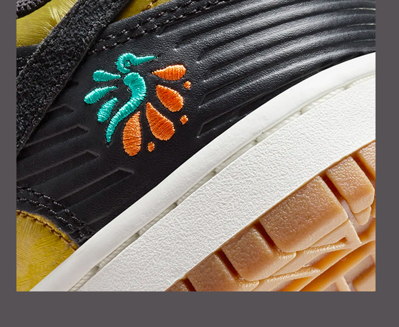 Nike DUNK LOW PREMIUM BLACK KHAKI METALLIC GOLD MEDIUM ASH VegNonVeg