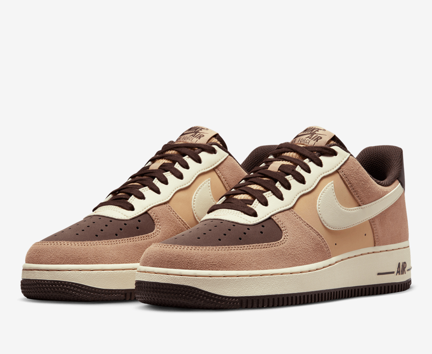 Nike Buy NIKE AIR FORCE 1 07 LV8 EMBROIDERED HEMP COCONUT MILK BAROQUE BROWN SESAME VegNonVeg