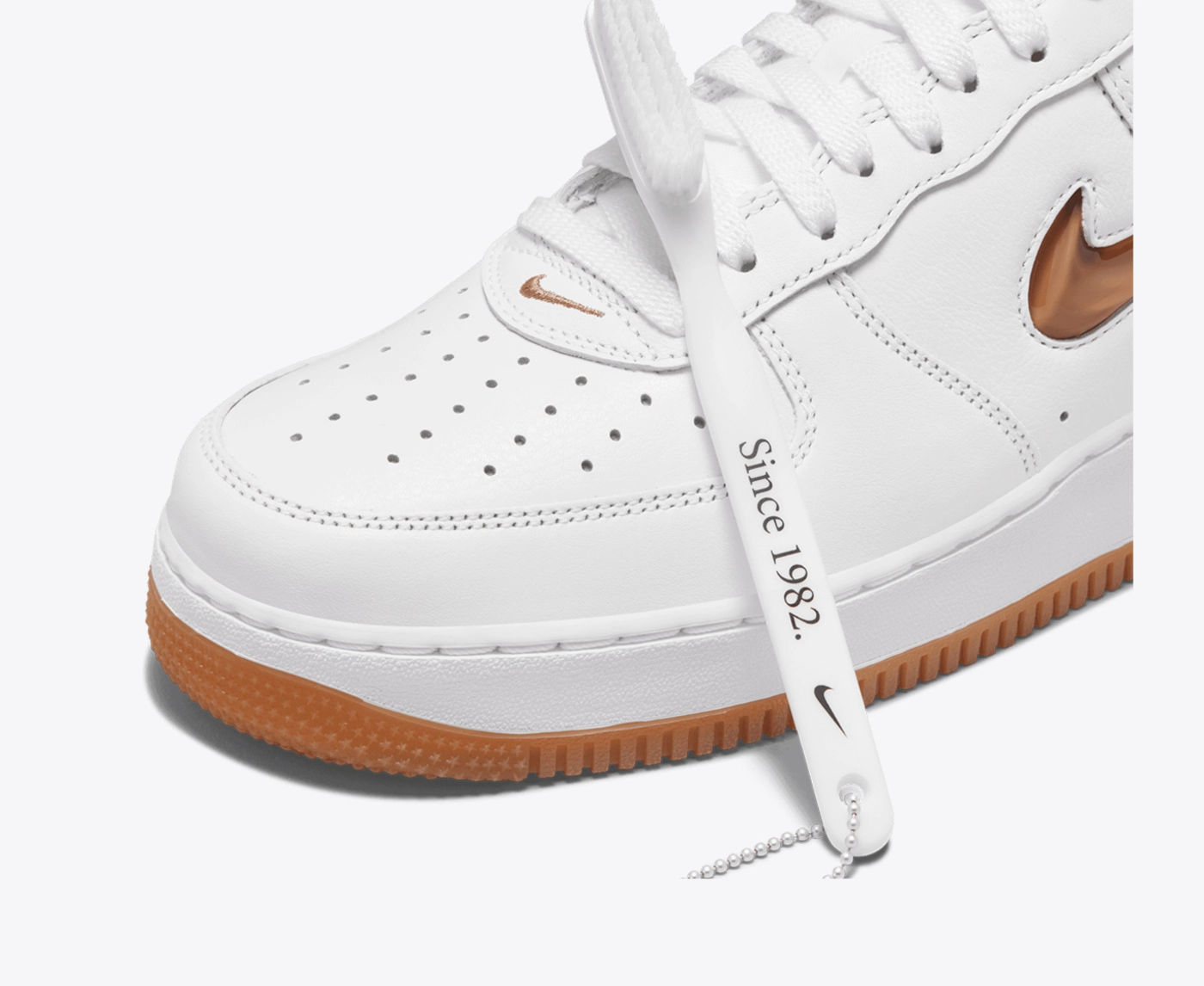 nike air force 1 white brown gum