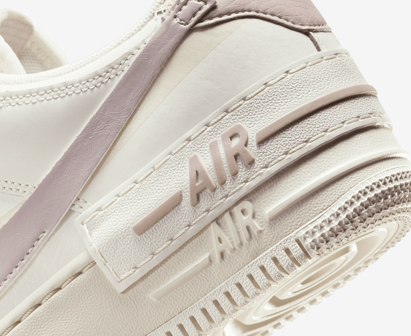 Nike - AIR FORCE 1 SHADOW 'SAIL/PLATINUM VIOLET-COCONUT MILK' - VegNonVeg