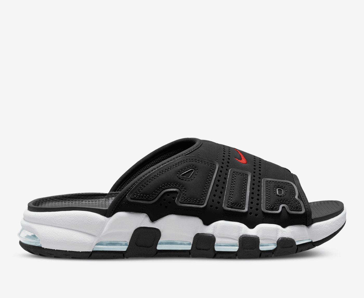 Nike - AIR MORE UPTEMPO SLIDE 'BLACK/WHITE-CLEAR