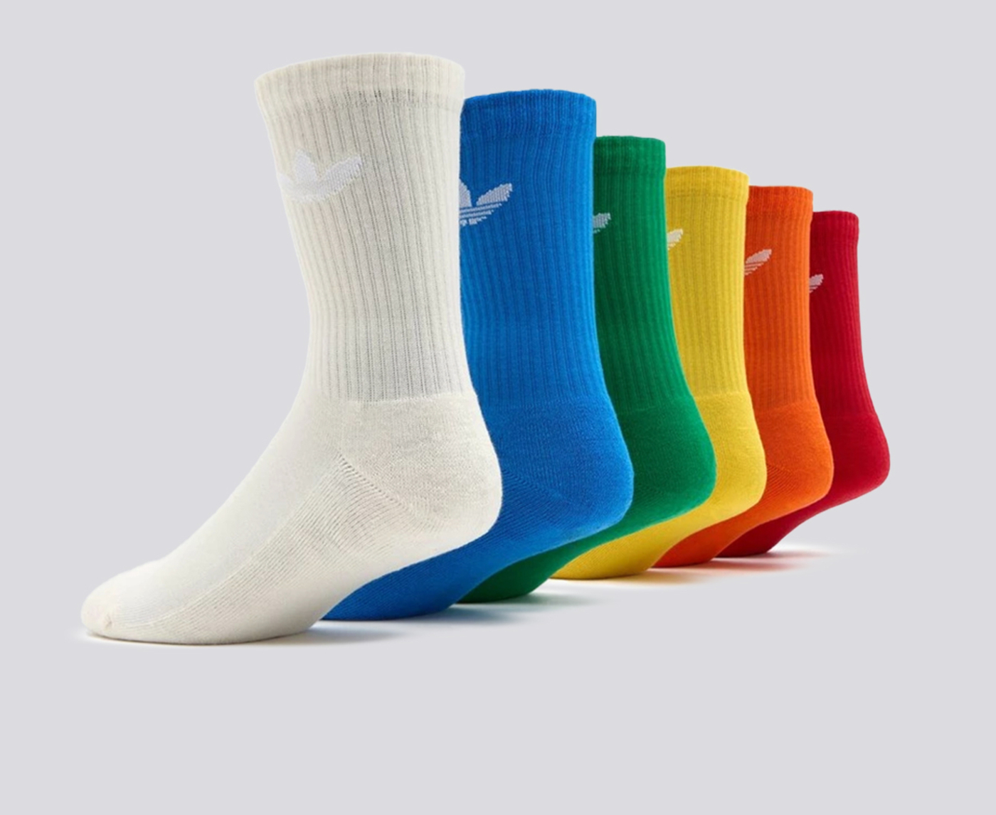 Trefoil crew socks 6 on sale pairs