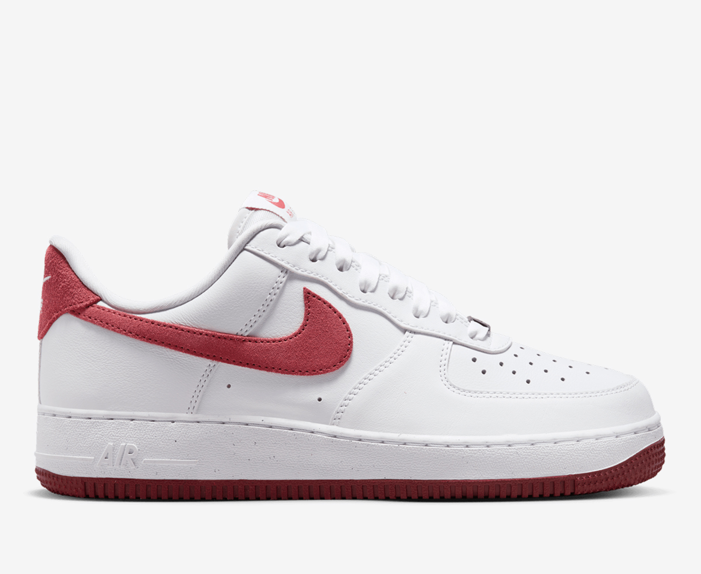 Air force ones hot sale with red