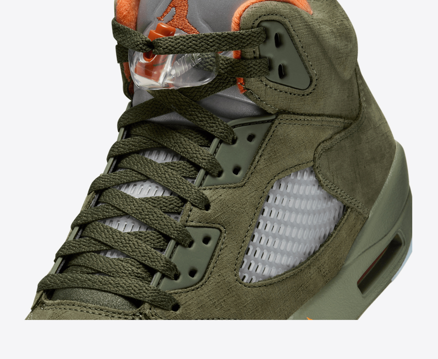 Jordan AIR JORDAN 5 RETRO ARMY OLIVE SOLAR ORANGE VegNonVeg