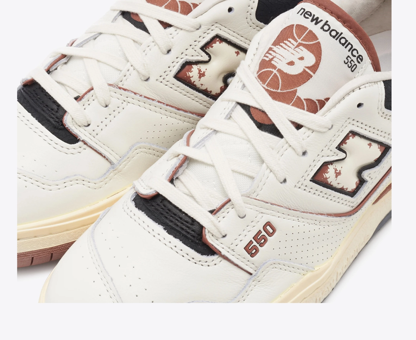国内配送 New Balance BB550 NEC WHITE /BROWN New Balance Bb550 White/brown Sneakers - Men's Sports Shoes