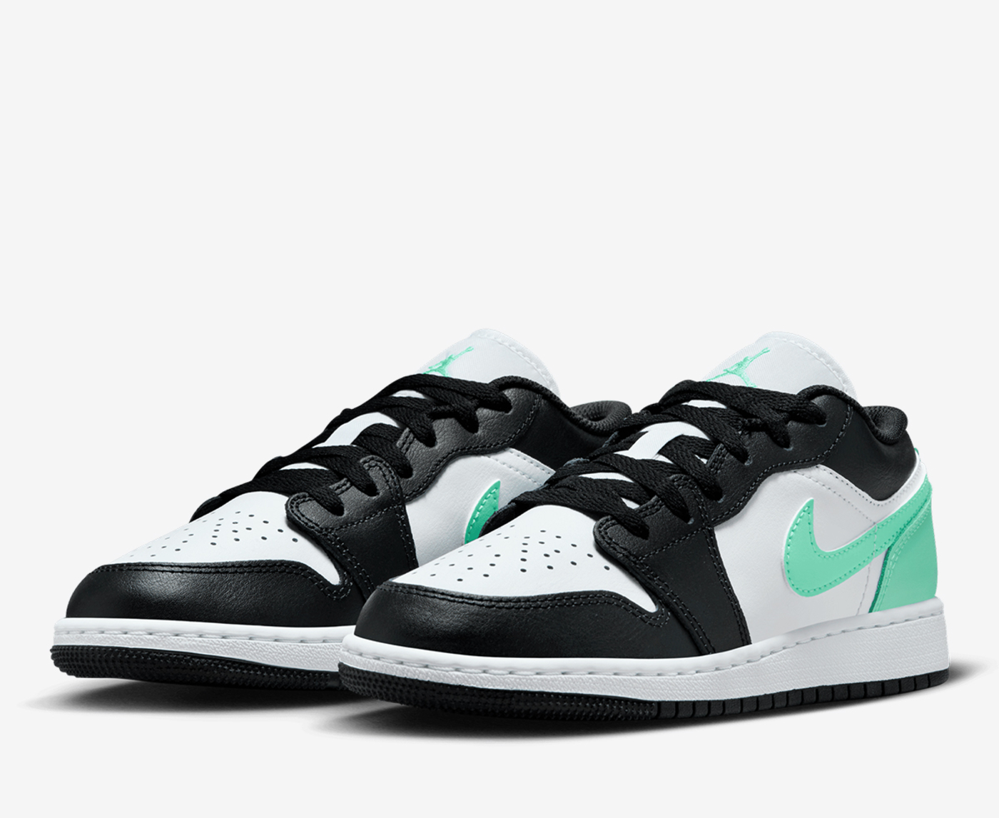 Jordan 1 low sales white black mystic green