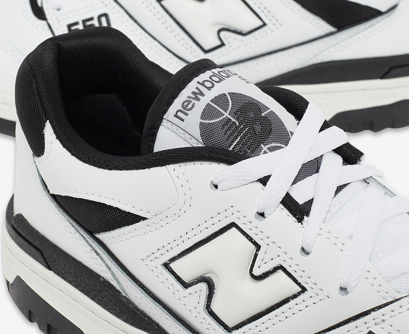 New Balance - BB550 'WHITE/BLACK' - VegNonVeg