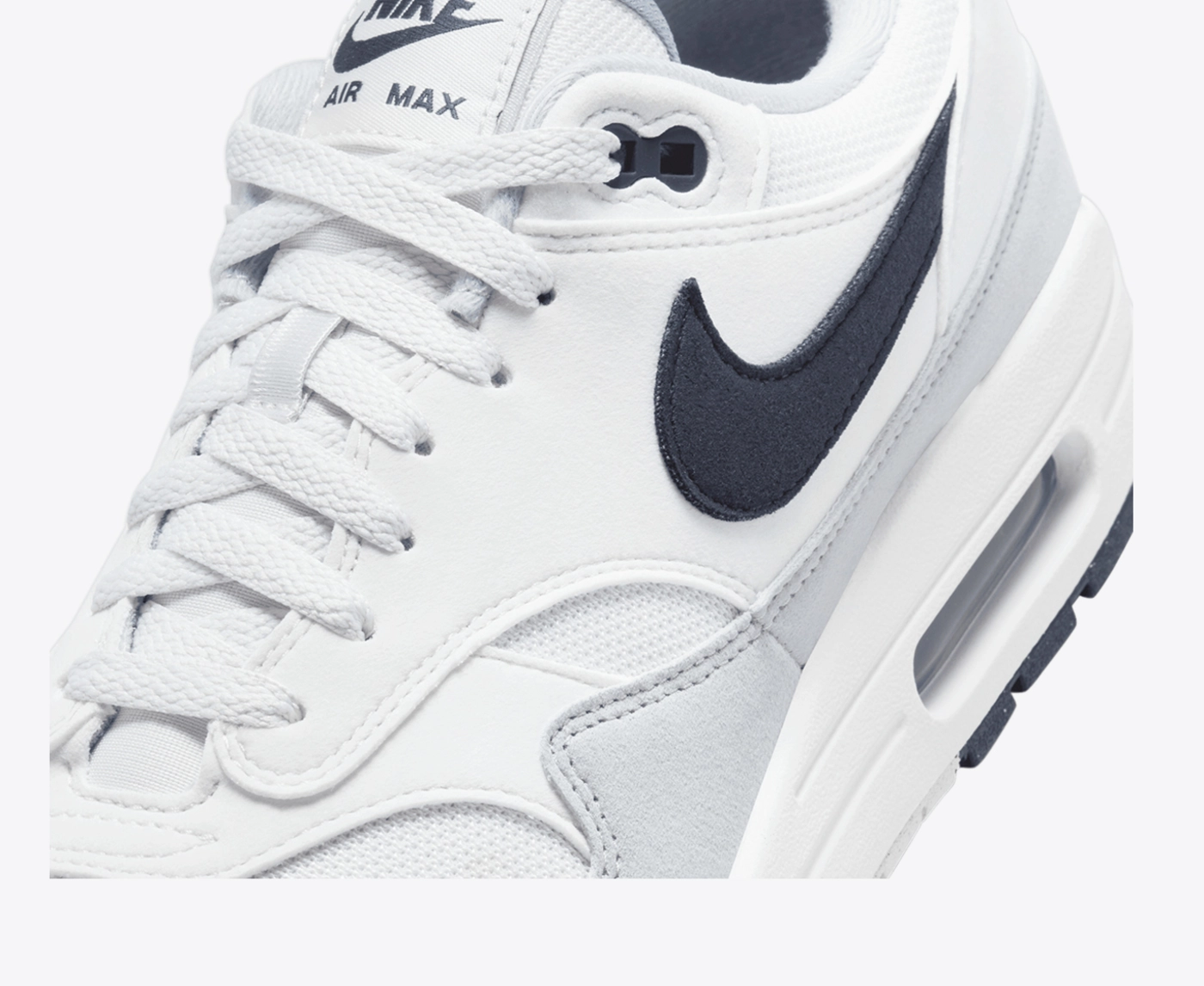 nike air max 1 trainers white obsidian wolf grey black