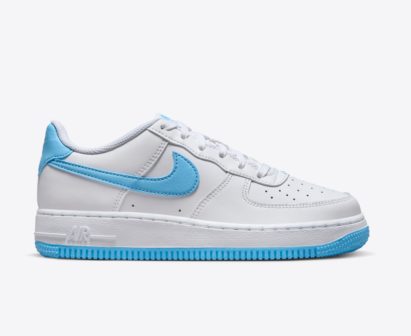 Nike AIR FORCE 1 WHITE AQUARIUS BLUE VegNonVeg