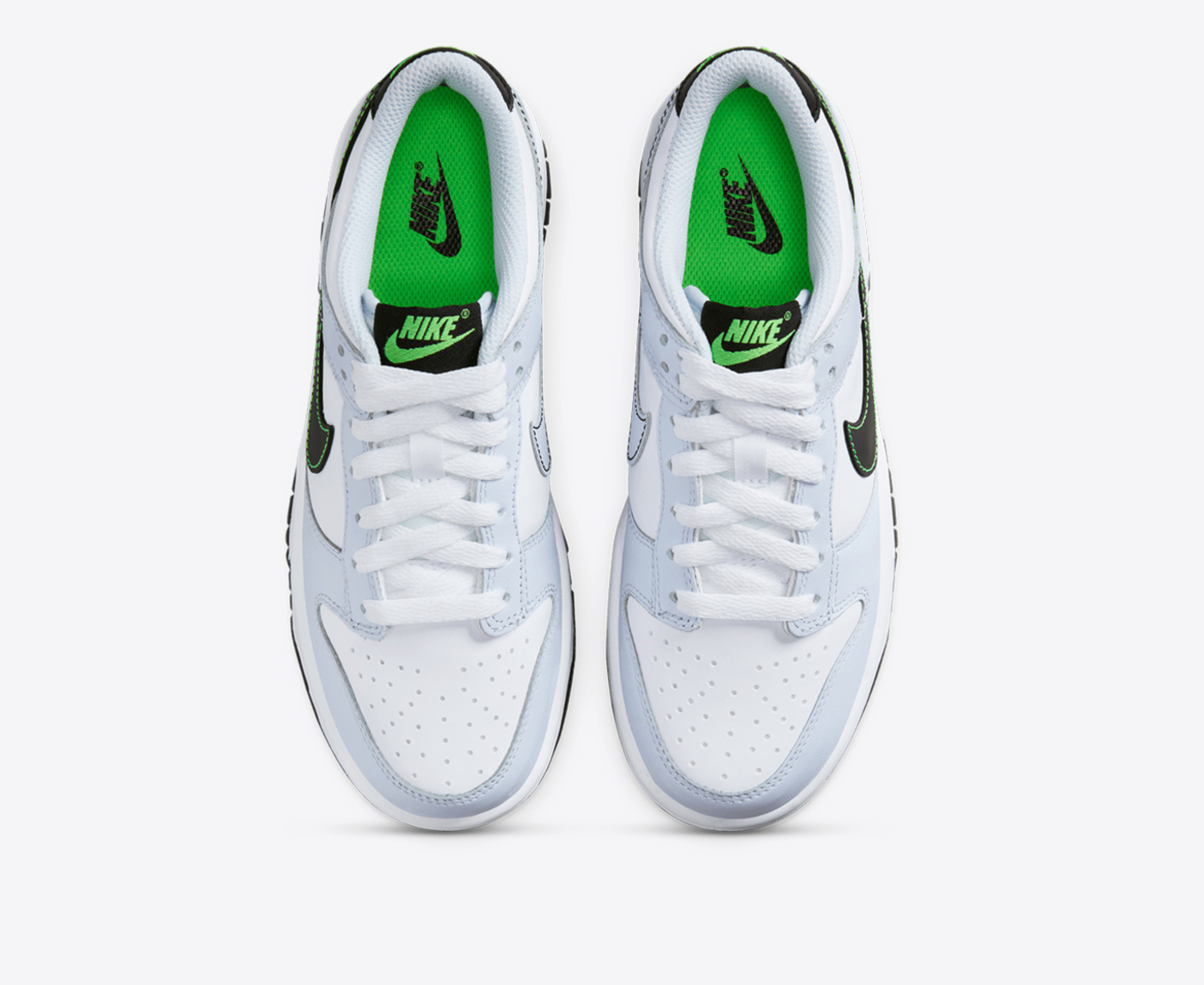 Nike DUNK LOW WHITE BLACK FOOTBALL GREY GREEN STRIKE VegNonVeg