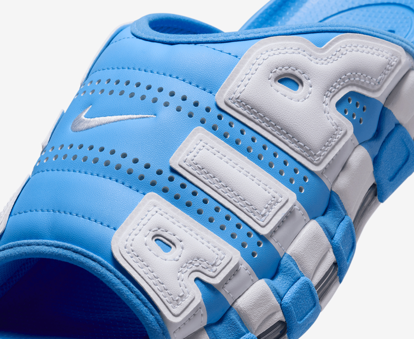 Nike - AIR MORE UPTEMPO SLIDE 'UNIVERSITY BLUE/WHITE' - VegNonVeg