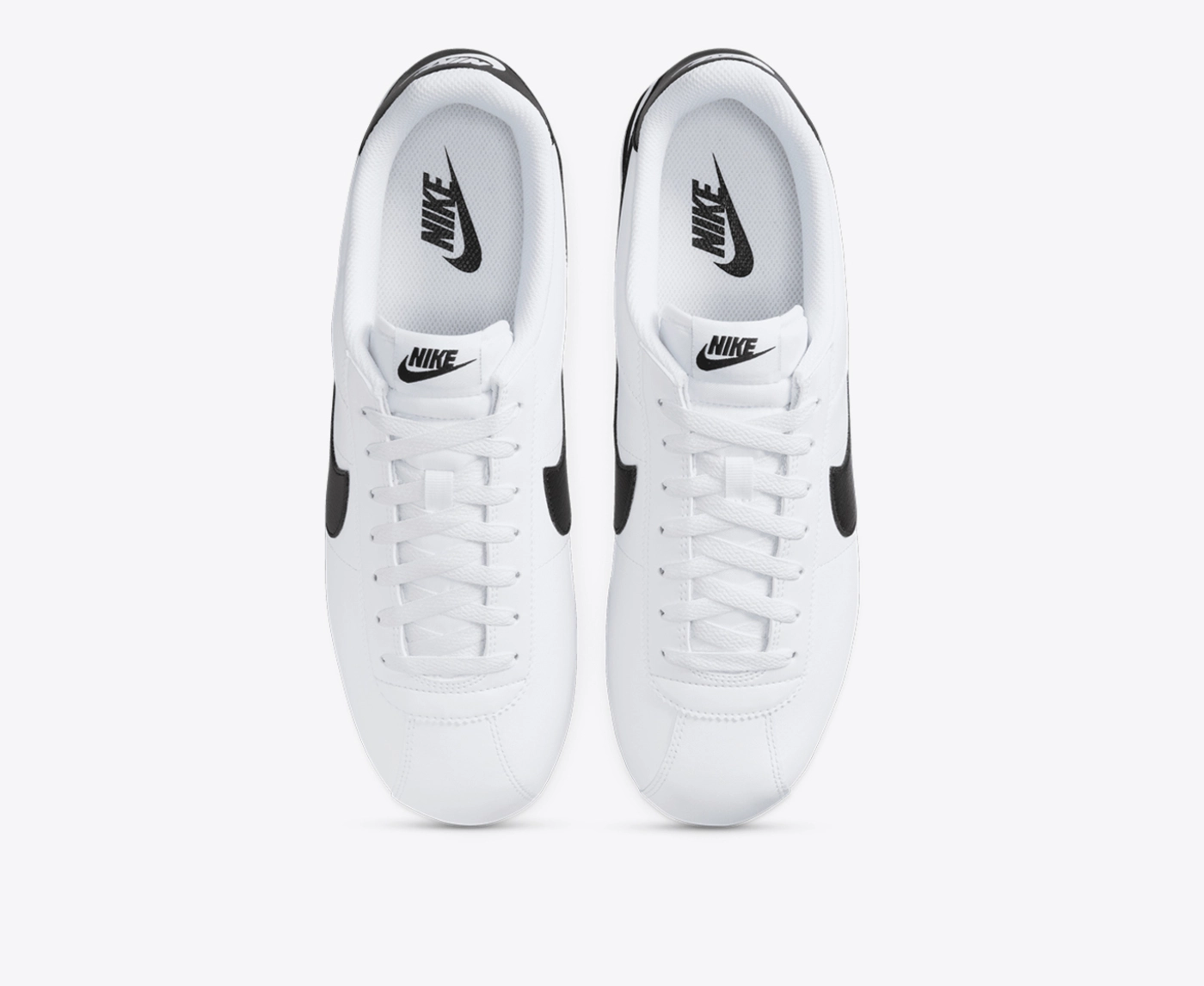 nike cortez white black swoosh