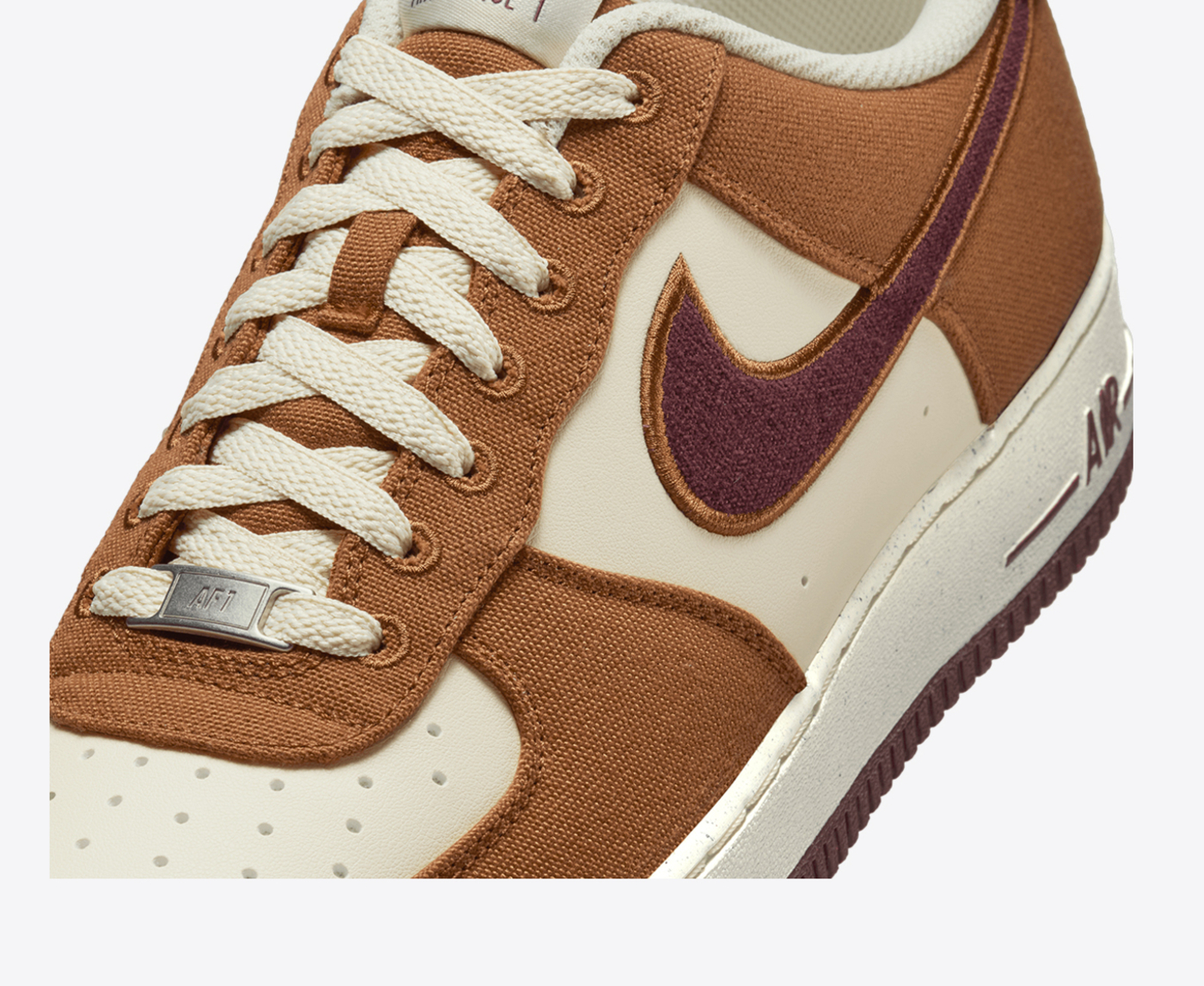 Tan and white air force ones online