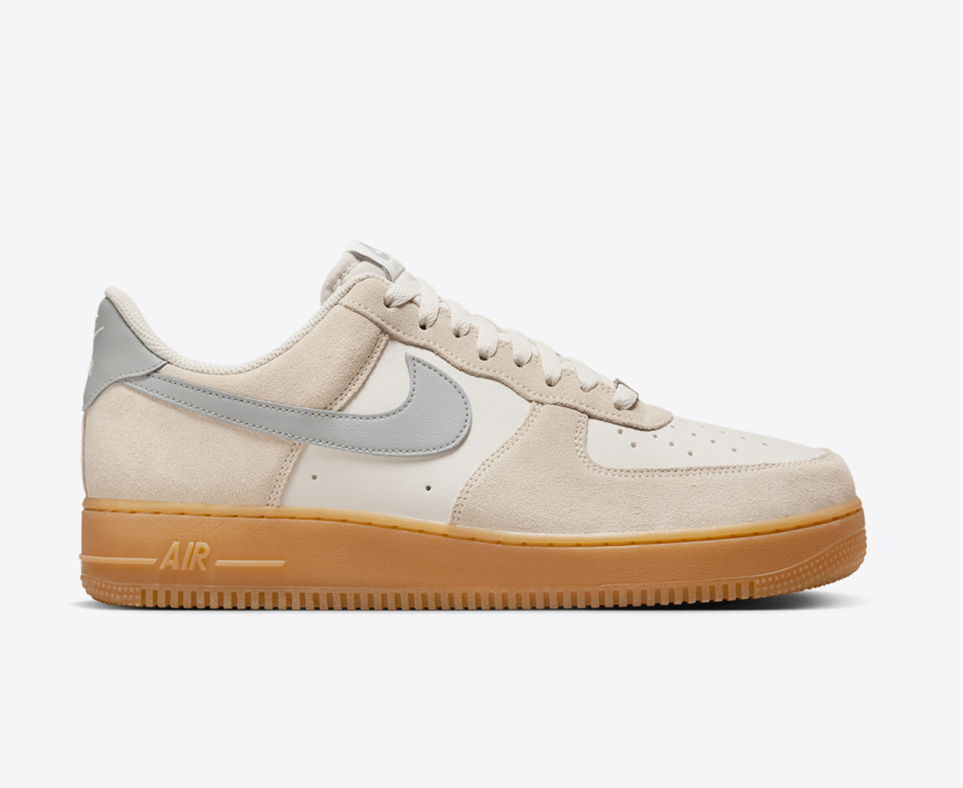 Nike AIR FORCE 1 07 LV8 PHANTOM LIGHT SMOKE GREY GUM YELLOW VegNonVeg