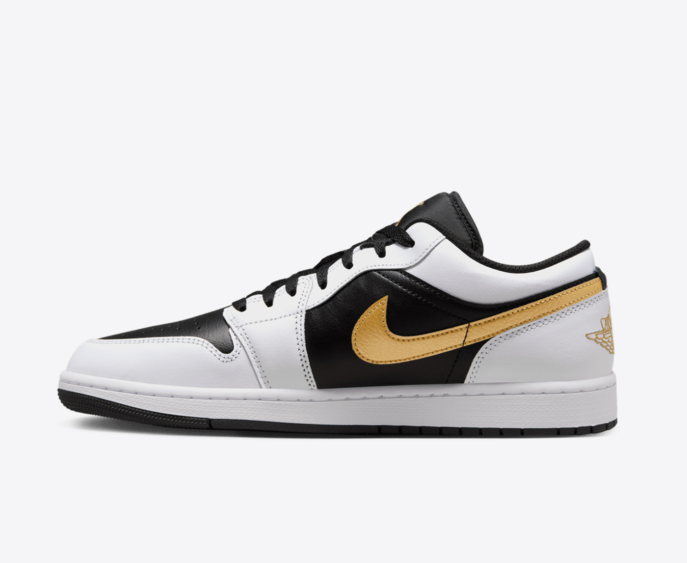 Air jordan 1 low black and gold hotsell