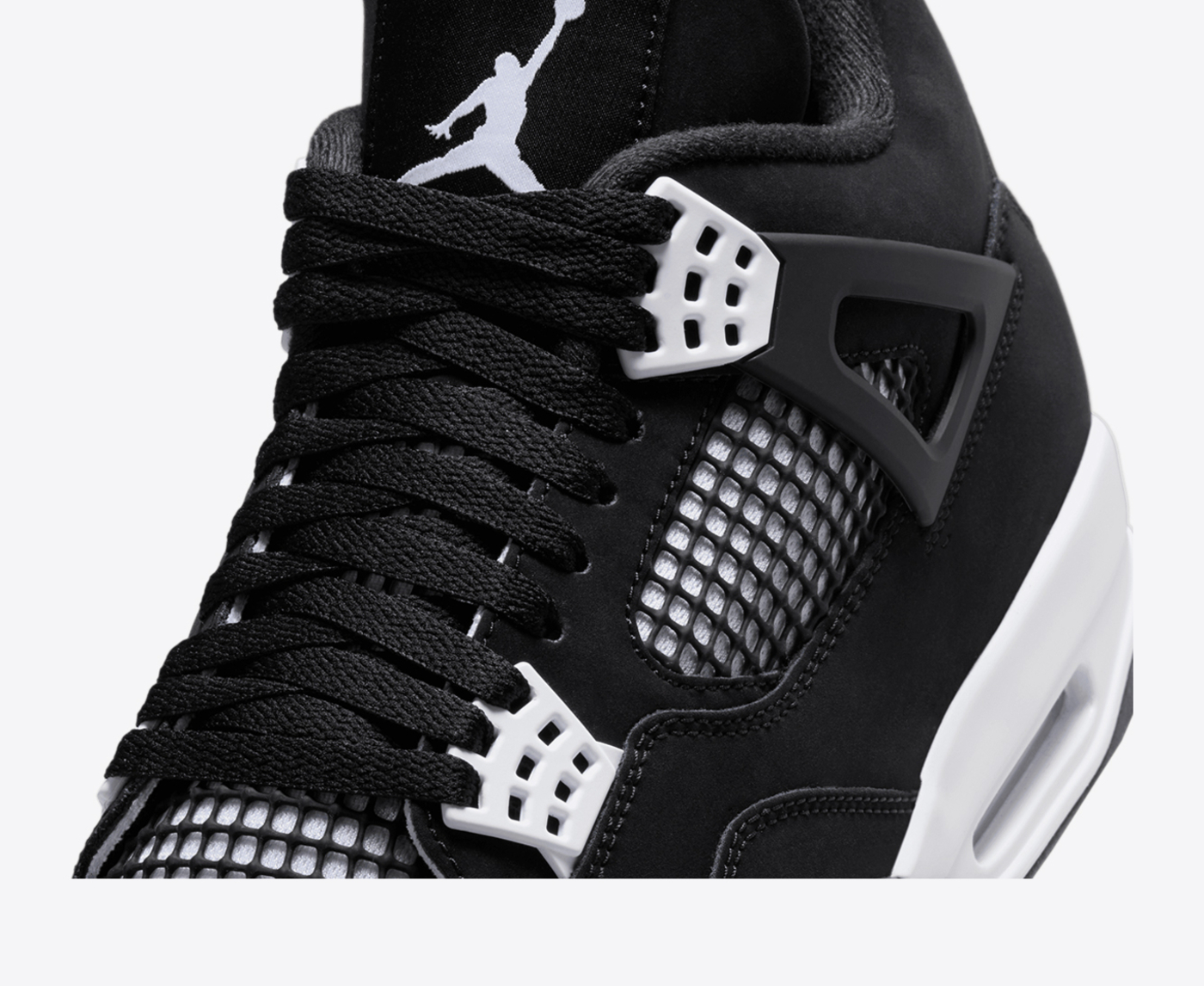 Jordan AIR JORDAN 4 RETRO BLACK WHITE VegNonVeg