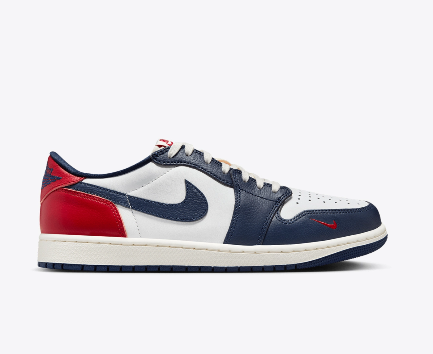 Air Jordan ホワイト/ネイビー/レッド Jordan - Air Jordan 1 Retro Low Og - VegNonVeg