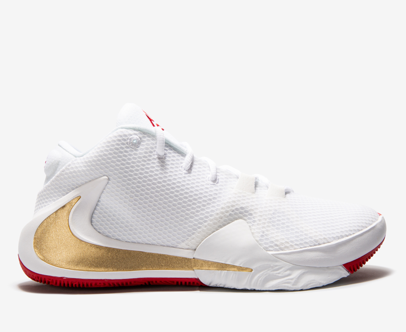 Nike freak 1 outlet white and gold