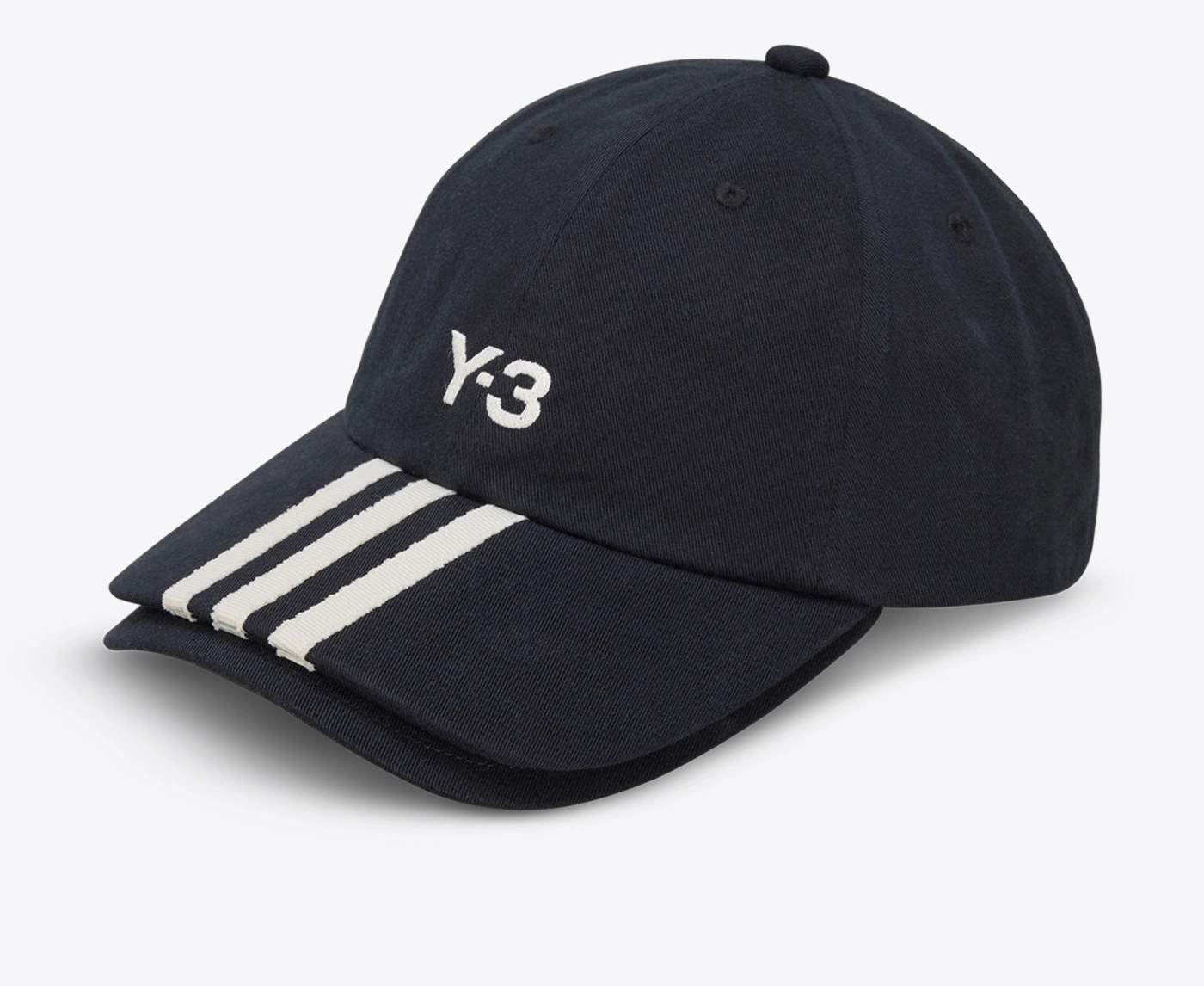 Y-3 - Y-3 Stripes Double Brim Cap Black | Buy Unisex Hat