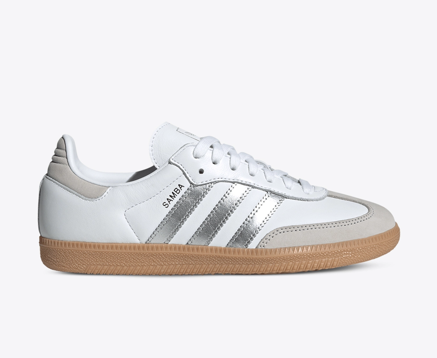 靴 adidas SAMBA OG W FOOTWER 26cm Adidas Originals - Adidas Originals Samba Og White/Silver Metallic