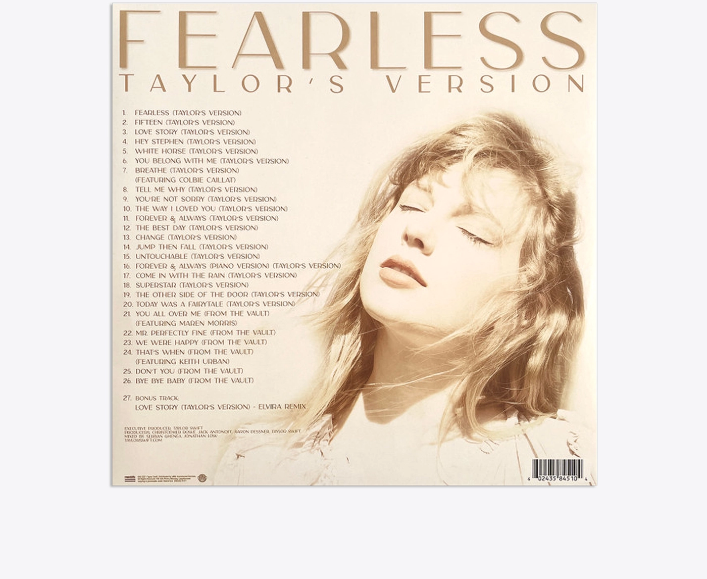 Universal - FEARLESS- TAYLOR SWIFT - VegNonVeg
