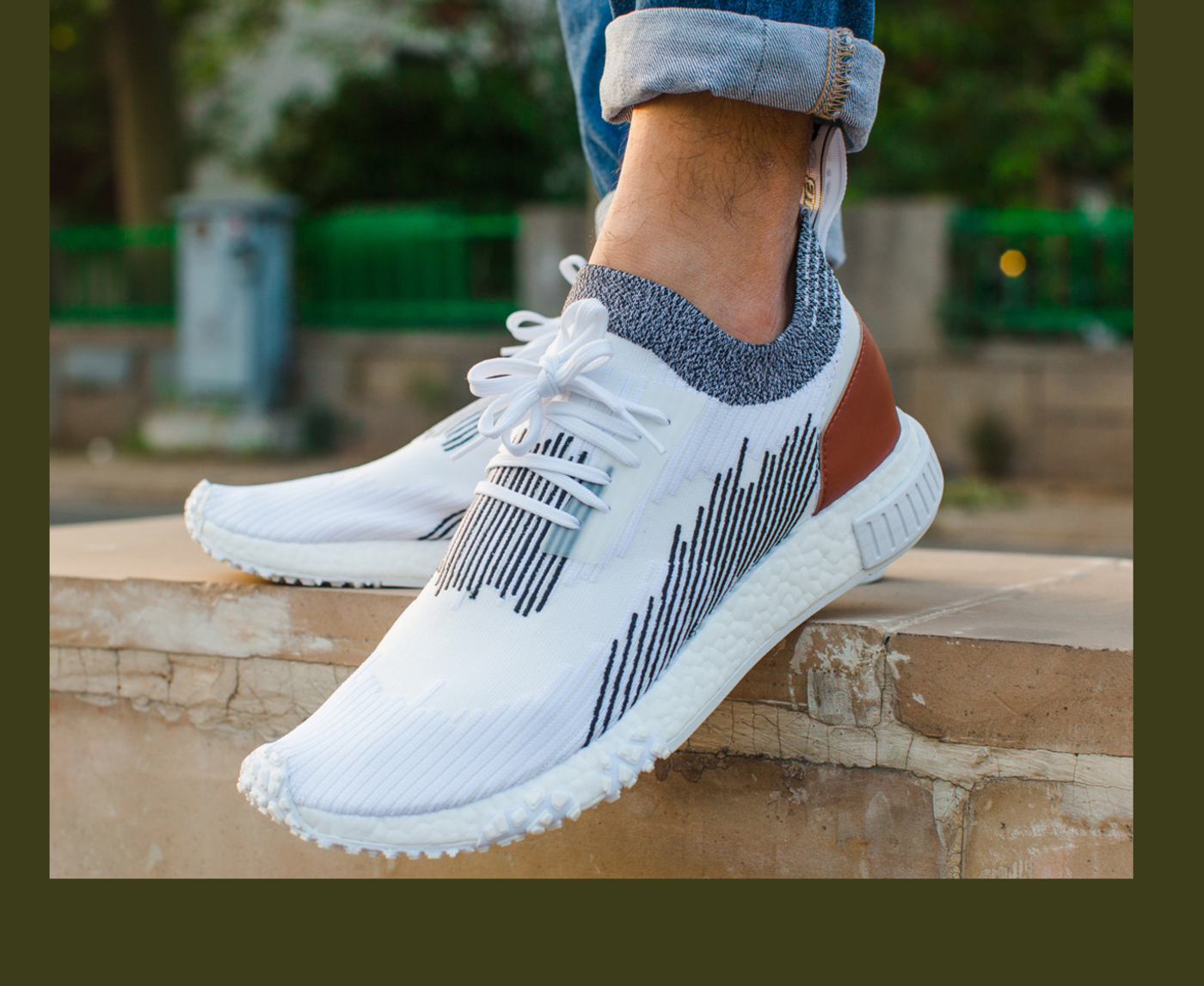 adidas gazelle silver green womens Adidas Originals NMD_Racer Men's Shoes White/Black/Strewo main image 1